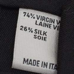 مملوكة مسبقًا Valentino Black Silk Wool Skinny Tie