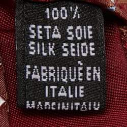 Pre Owned Valentino Vintage Burnt Orange Silk Traditional Tie