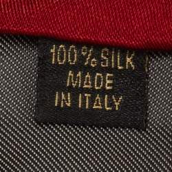 Pre Owned Valentino Red Silk Traditional Tie