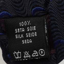 Valentino Navy Blue Silk Jacquard Tie