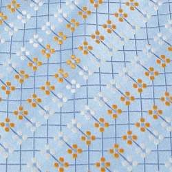 Pre Owned Valentino Blue Dot Pattern Silk Traditional Tie