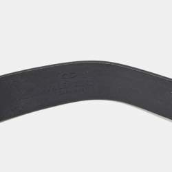 Pre Owned Valentino Black Leather Waist Buckle Belt 95CM