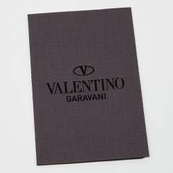 Pre Owned Valentino Neon Orange Leather VLTN Document Case
