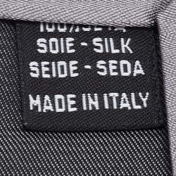 Pre Owned Valentino Grey Striped Silk Tie