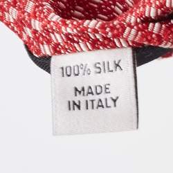 Valentino Red Patterned Silk Tie