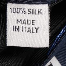 Valentino Navy Blue Silk Tie