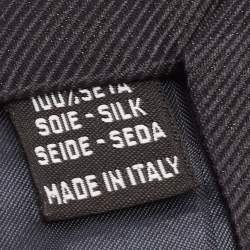 Pre Owned Valentino Black Silk Tie