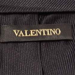 Pre Owned Valentino Black Silk Tie