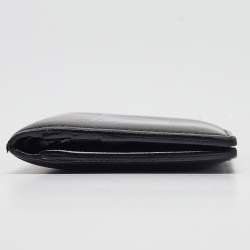 Valentino Black Leather VLTN Bifold Card Holder