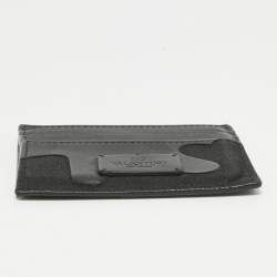 Valentino Black Camouflage Leather and Canvas Card Holder