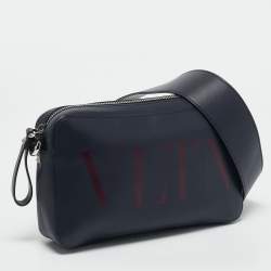 Valentino Blue Leather VLTN Crossbody Bag