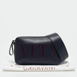 Valentino Blue Leather VLTN Crossbody Bag