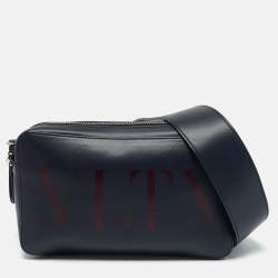 Valentino Blue Leather VLTN Crossbody Bag