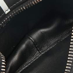 Valentino Black/White Leather VLTN Waist Belt Bag