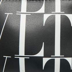 Valentino Black/White Leather VLTN Waist Belt Bag