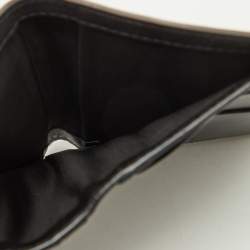 Pre Owned Valentino Black Leather VLTN Bifold Card Case