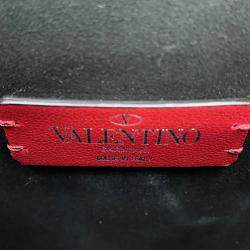 Pre Owned Valentino Garavani Cross Body Bag Black Leather