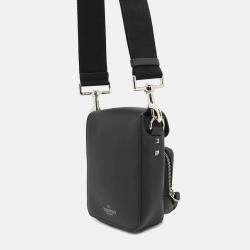 Pre Owned Valentino Garavani Cross Body Bag Black Leather
