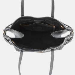 Pre Owned حقيبة يد توتس فالنتينو غارافاني أنتيباس جلد عجل أسود حجم متوسط