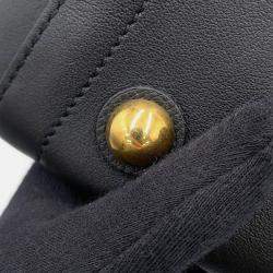 Pre Owned حقيبة يد توتس فالنتينو غارافاني أنتيباس جلد عجل أسود حجم متوسط