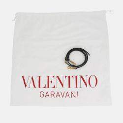 Pre Owned حقيبة يد توتس فالنتينو غارافاني أنتيباس جلد عجل أسود حجم متوسط