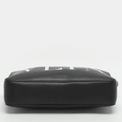 Pre Owned Valentino VLTN Black Leather Crossbody Bag