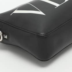 Pre Owned Valentino VLTN Black Leather Crossbody Bag