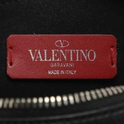 Pre Owned Valentino VLTN Black Leather Crossbody Bag