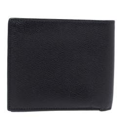 Pre Owned Valentino Black Leather Bifold Wallet