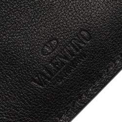 Pre Owned Valentino Black Leather Rockstud Card Holder