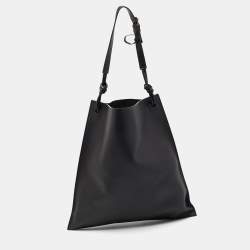 Valentino Black Leather Identity Tote