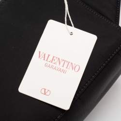 مملوكة مسبقًا Valentino Black Nylon and Leather VLogo Belt Bag