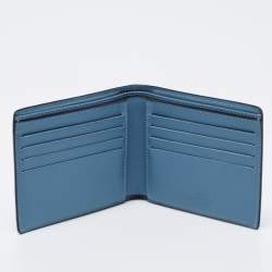 Valentino Garavani Vlogo Bifold Leather Wallet in Abyss Blue