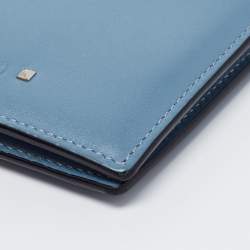 Valentino Blue Leather Rockstud Bifold Wallet