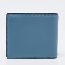 Valentino Blue Leather Rockstud Bifold Wallet