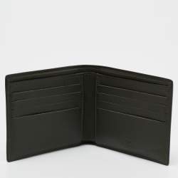 Pre Owned Valentino Olive Green Leather Rockstud Bifold Wallet