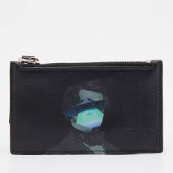Valentino Black Leather Card Holder