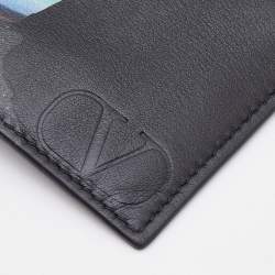 Valentino Black Leather Card Holder