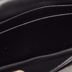 Valentino Black Leather Star Patch Flap Card Case