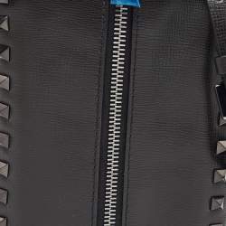Valentino Black Leather Rockstud Shoe Bag