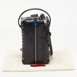 Valentino Black Leather Rockstud Shoe Bag