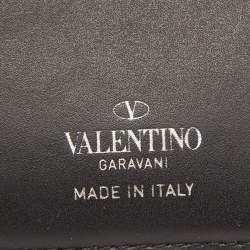 Pre Owned Valentino Red/White Leather VLTN Times Bifold Wallet 