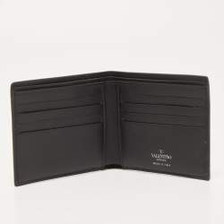Pre Owned Valentino Red/White Leather VLTN Times Bifold Wallet 