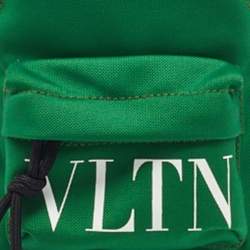 Valentino Green Nylon Mini VLTN Backpack
