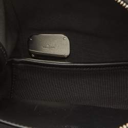 Valentino Black Canvas and Leather Convertible Waist Crossbody Bag
