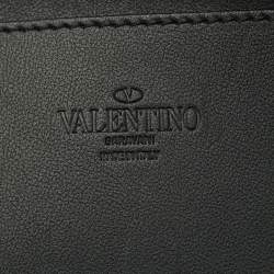 Valentino Black Canvas and Leather Convertible Waist Crossbody Bag