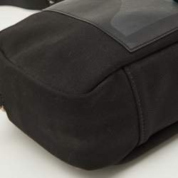 Valentino Black Canvas and Leather Convertible Waist Crossbody Bag