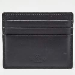 Valentino Black Leather VLTN Card Holder