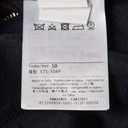 Valentino Navy Blue Cotton Knit Contrast Archive Stripe Track Jacket L
