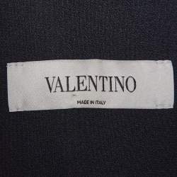Valentino Navy Blue Cotton Knit Contrast Archive Stripe Track Jacket L